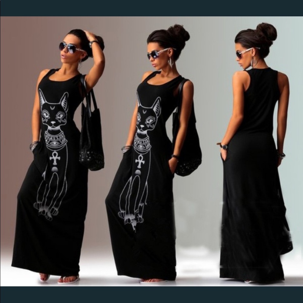 Egyptian cat dress